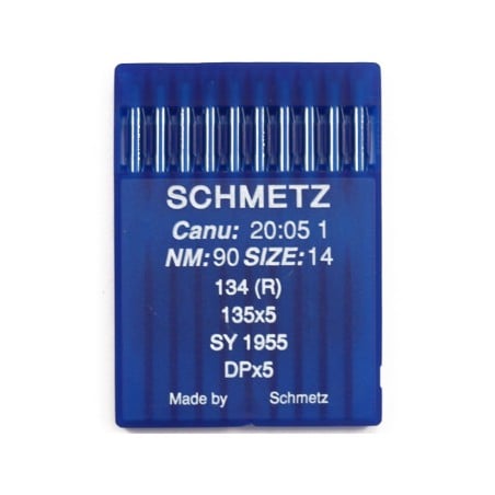SCHMETZ sewing machine needles CANU 20:05,134R,SY 1955,DPx5,135x5 SIZE 90/14 CANU 20:05,134R,SY 1955,DPx5,135x5