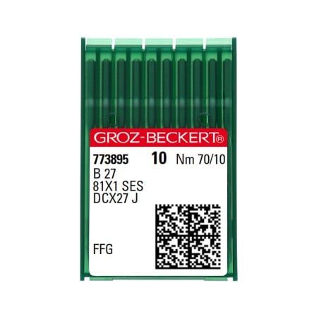 GROZ BECKERT industrial overlock ballpoint needles B 27, DCx21 SIZE-70/10 B 27, 81x1, DCx21 SES