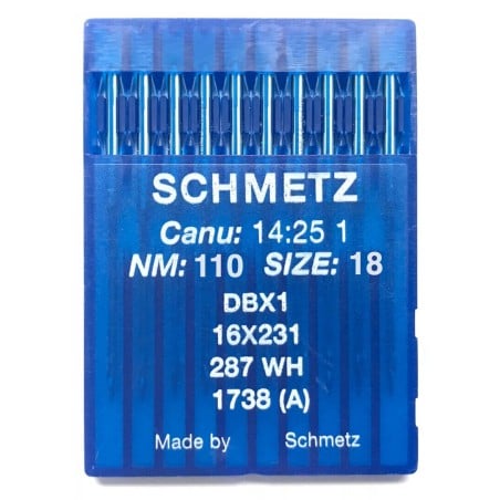 SCHMETZ Needles CANU 14:25 1 DBX1 16X231 287 WH SIZE 110/18 CANU 14:25 1 DBX1 16X231 287