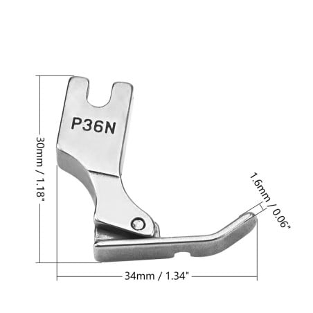 Right Cut Narrow Zip Foot for Industrial Sewing Machine P36N