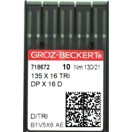 GROZ BECKERT Industrial sewing machine needles DPX16D.135X16TRI SIZE 130/21 DPX16D.135X16TRI